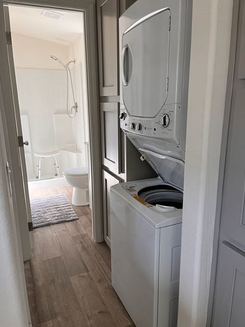 View of in house washer and dryer