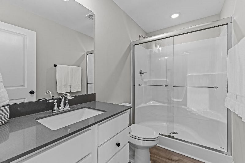 2nd floor Unit 102D Bathroom with 5' shower