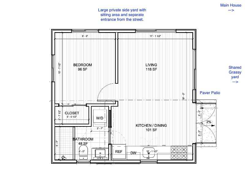 ADU layout built in 2023