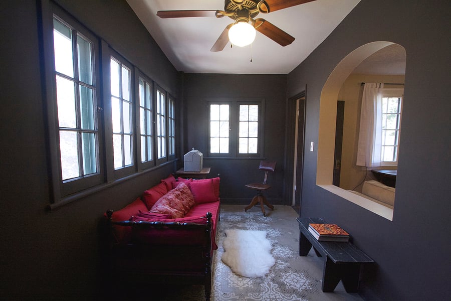 Sunroom off of Living Room Makes a Great Office