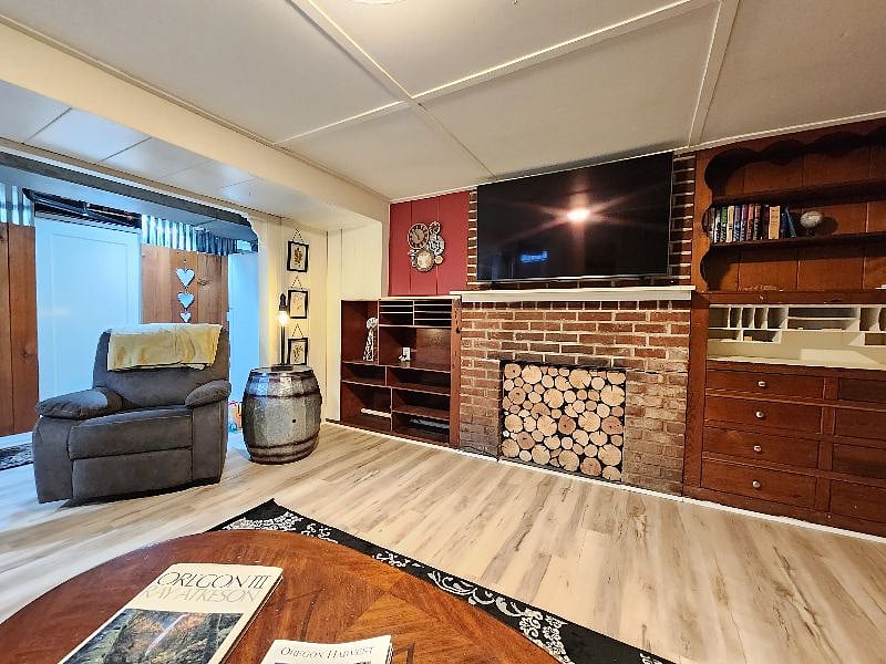 Recliner and smart TV.