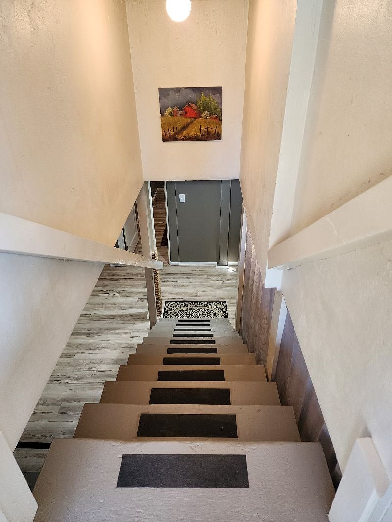 Stairs to apartment.