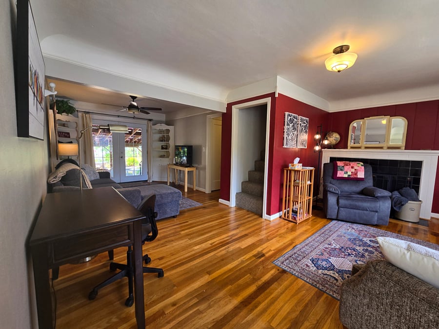 Downstairs living area.