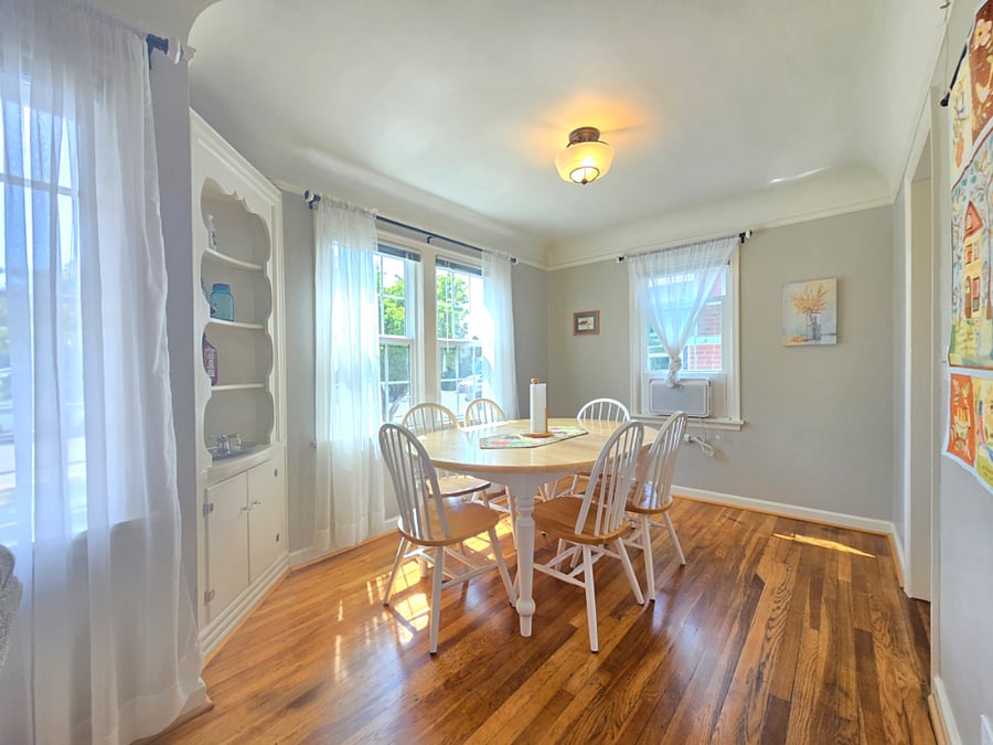 Kitchen to the right.