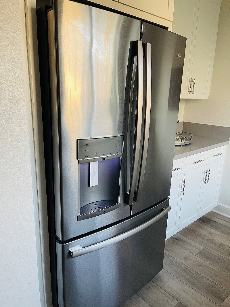 This is your refrigerator. I have two full sized refrigerators. This one is in the prep kitchen.