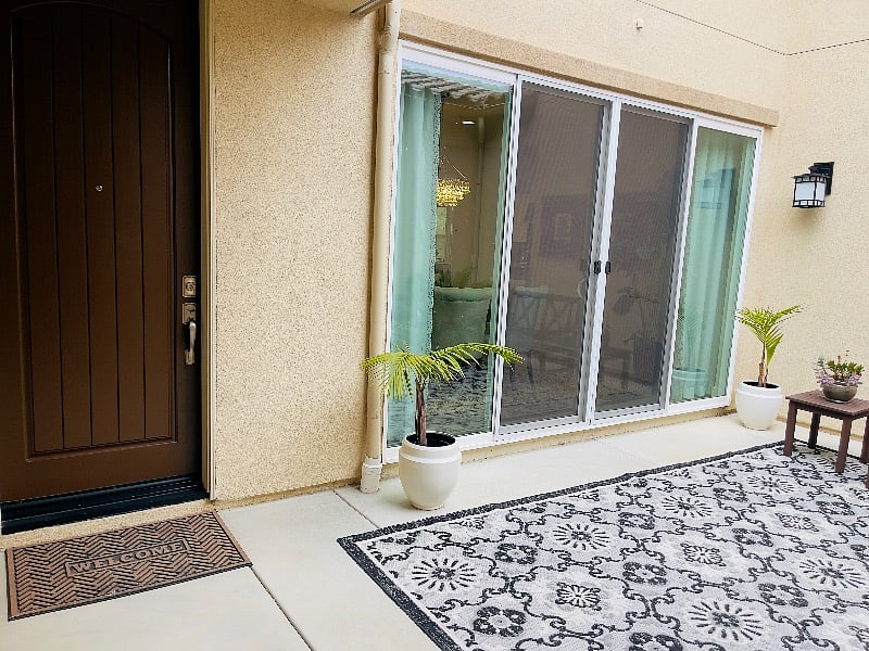 Front door. (This is actually the second front door. There is a locked door in front of the home that comes into this courtyard.)