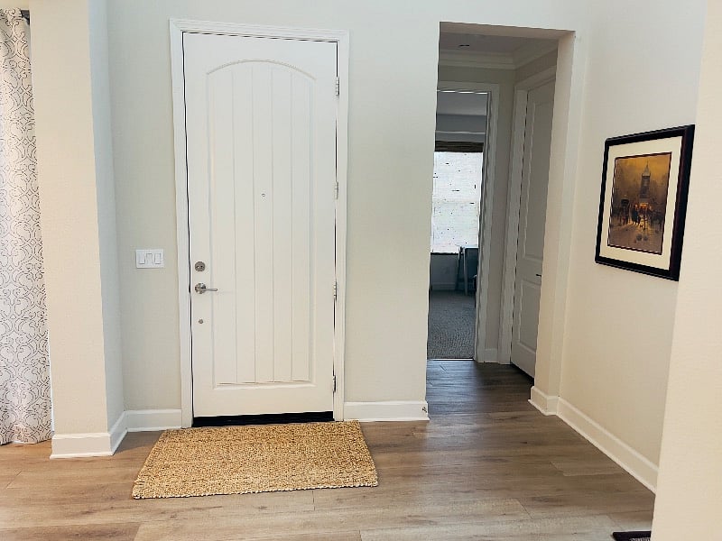 Your bedroom is right next to the front door.