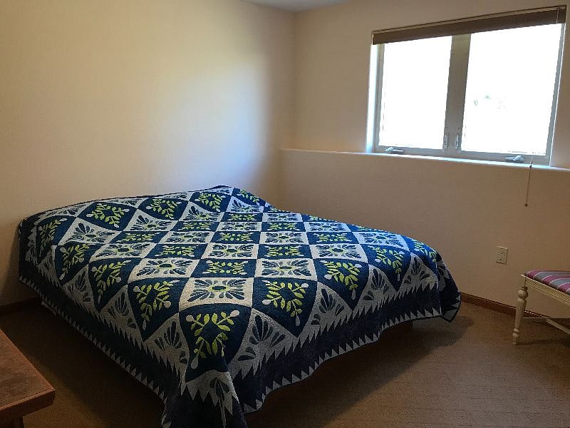 Queen Sized bed on bottom floor