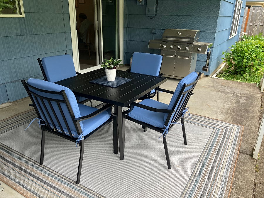Covered Patio Table and Grill