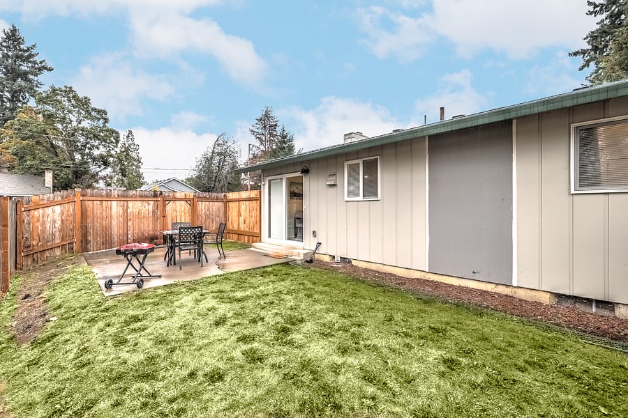 Fenced yard is perfect for your furry guests