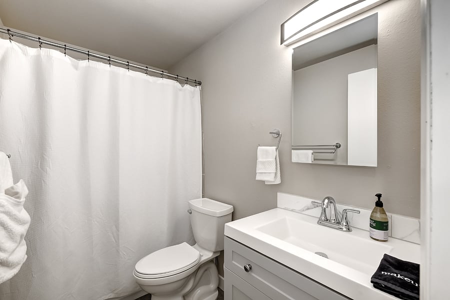 Bathroom has been recently remodeled