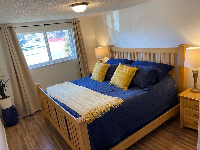 Primary bedroom with king bed