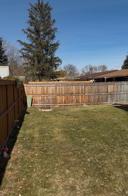 Fenced back yard