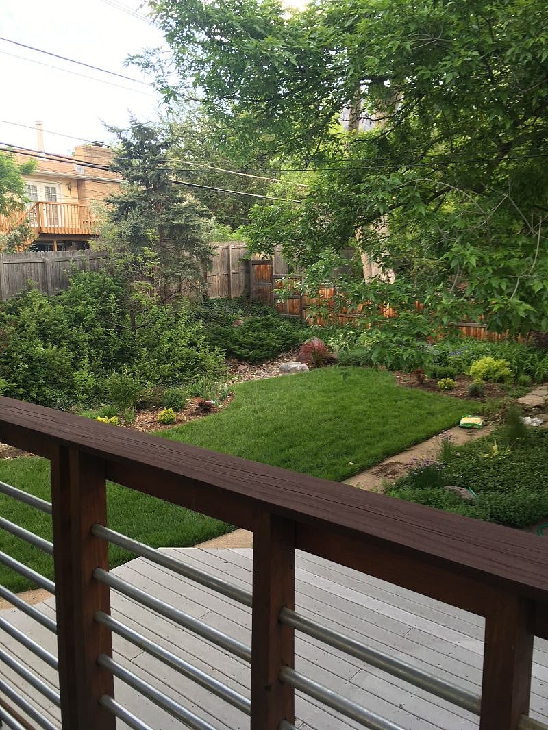 View from deck to back yard - nice mtn views at times