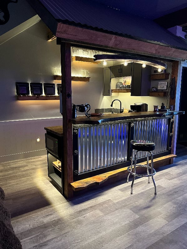 The Bar looks amazing at night!