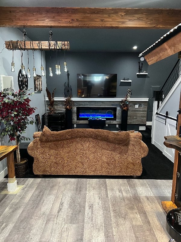 Looking into the Living Room from your Dance Floor.