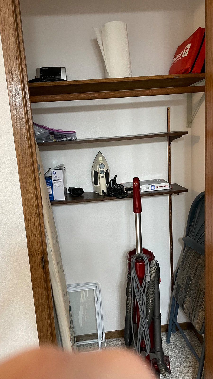Extra storage closet in living room