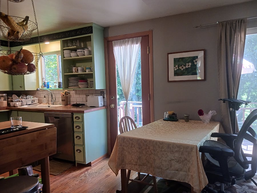 Kitchen exit to backyard