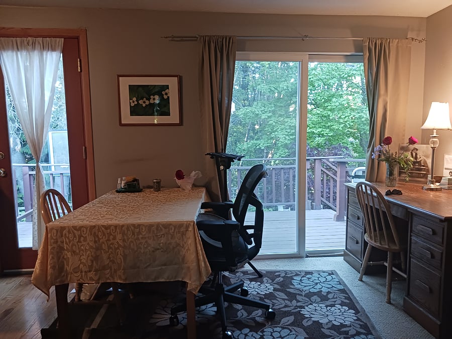 Dining and office area