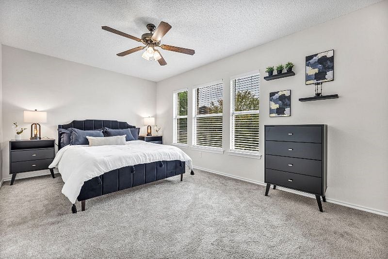 Secondary bedroom overlooks the front of the house.