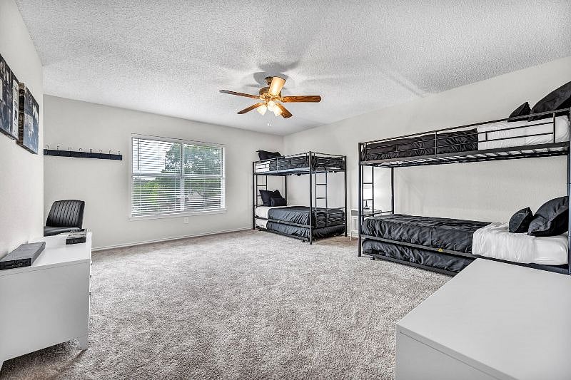 Third bedroom features double bunk beds with pull out trundle beds (upstairs). Gel memory foam mattresses and pillows. Total of 6 twin sized beds.