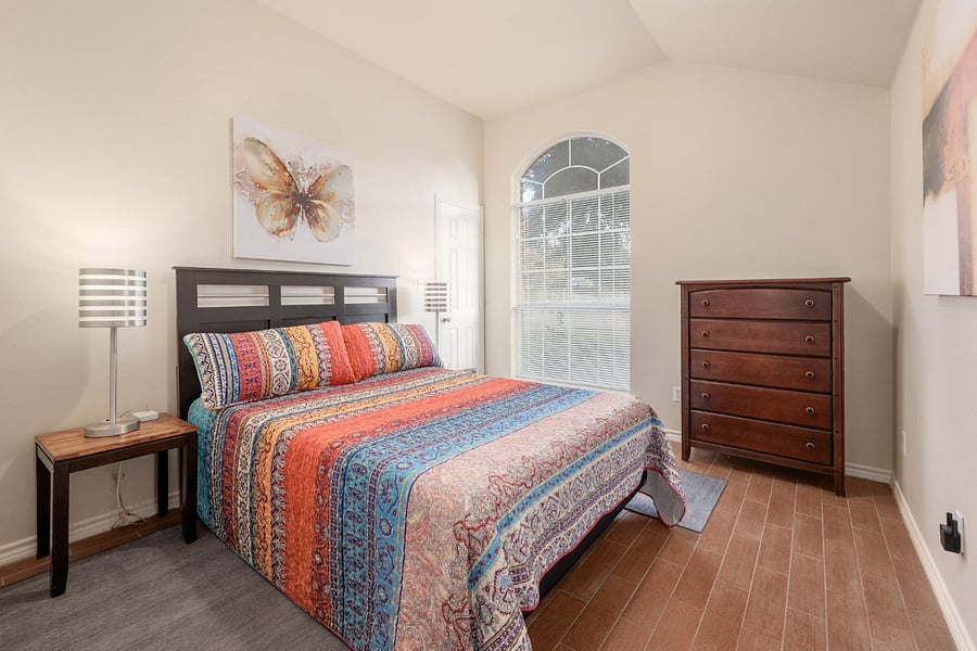 Dressers in all bedrooms. 43" TV, ceiling fan, and black out curtains recently added