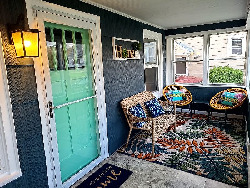 Hang out in the enclosed porch