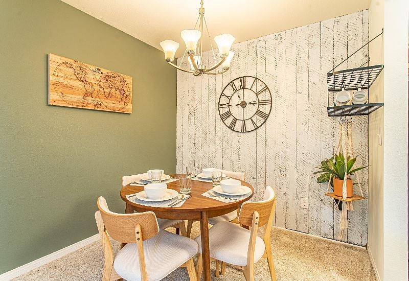 Stressed wood custom decorative wall with clock helps you keep track of the time without feeling rushed
