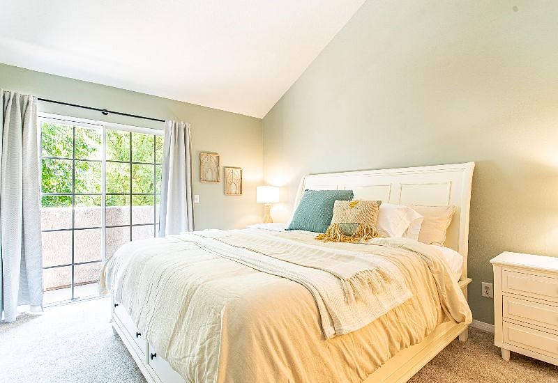 Comfortable king size bed with balcony so you can relax and enjoy deep sleep