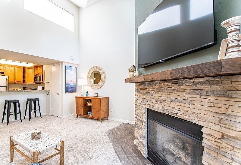 Stay up late and watch the dancing flames in the fireplace on chilly evenings while you read a book or magazine