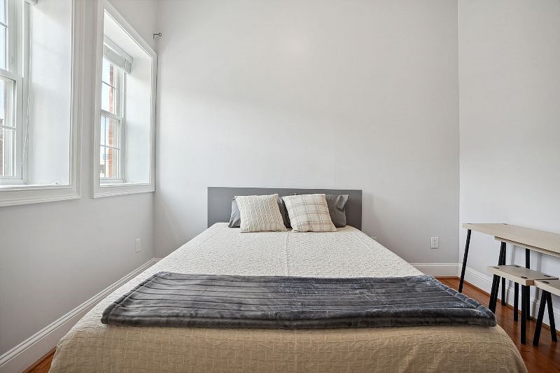 Blackout Curtains have been added and a New Comforter
