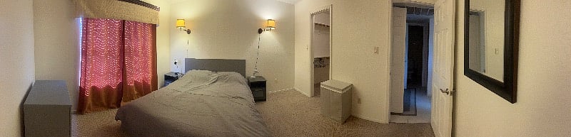 2nd bedroom with walk-in closet.