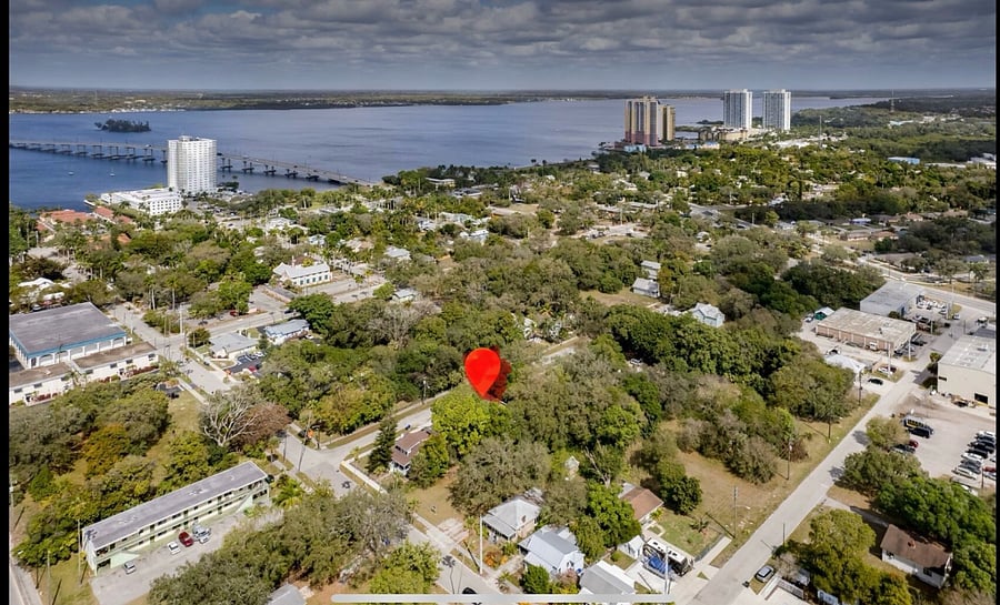 Aerial view showing how close to downtown we really are!!!