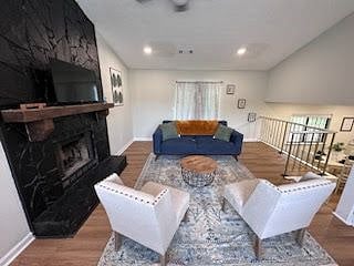 Living room equipped with television