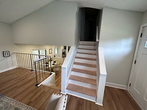 Stairs leading to bedrooms