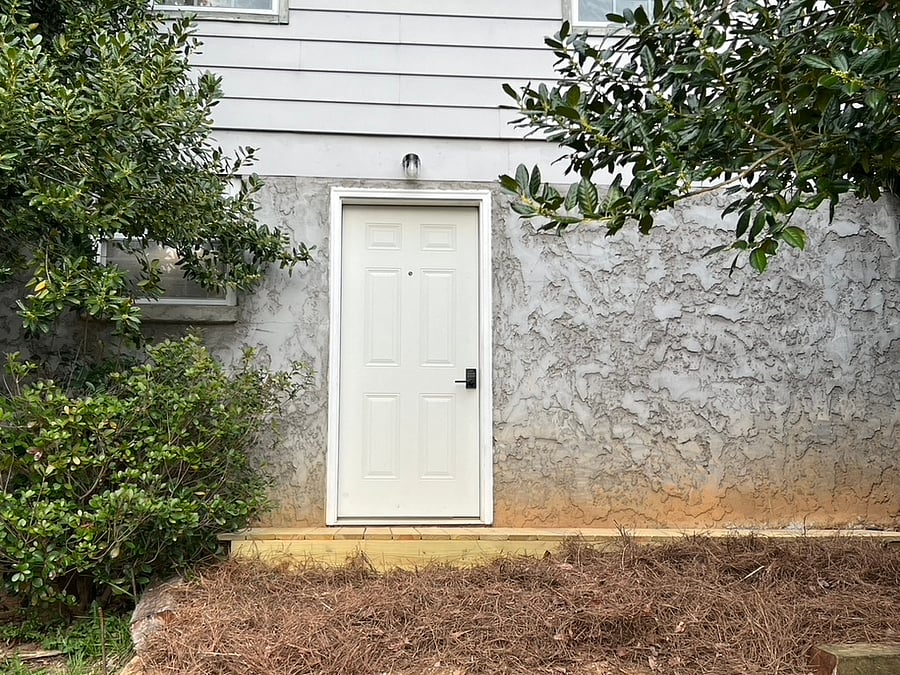 The primary entrance to the basement studio apartment. This is a private entrance as well.
