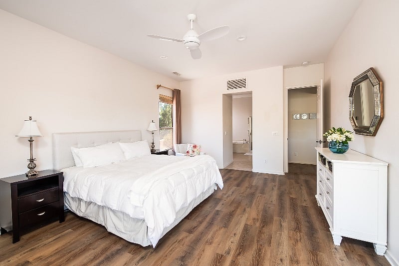 Master bedroom. The master bedroom bed is a Sleep Number Flex Top King 360 iLE