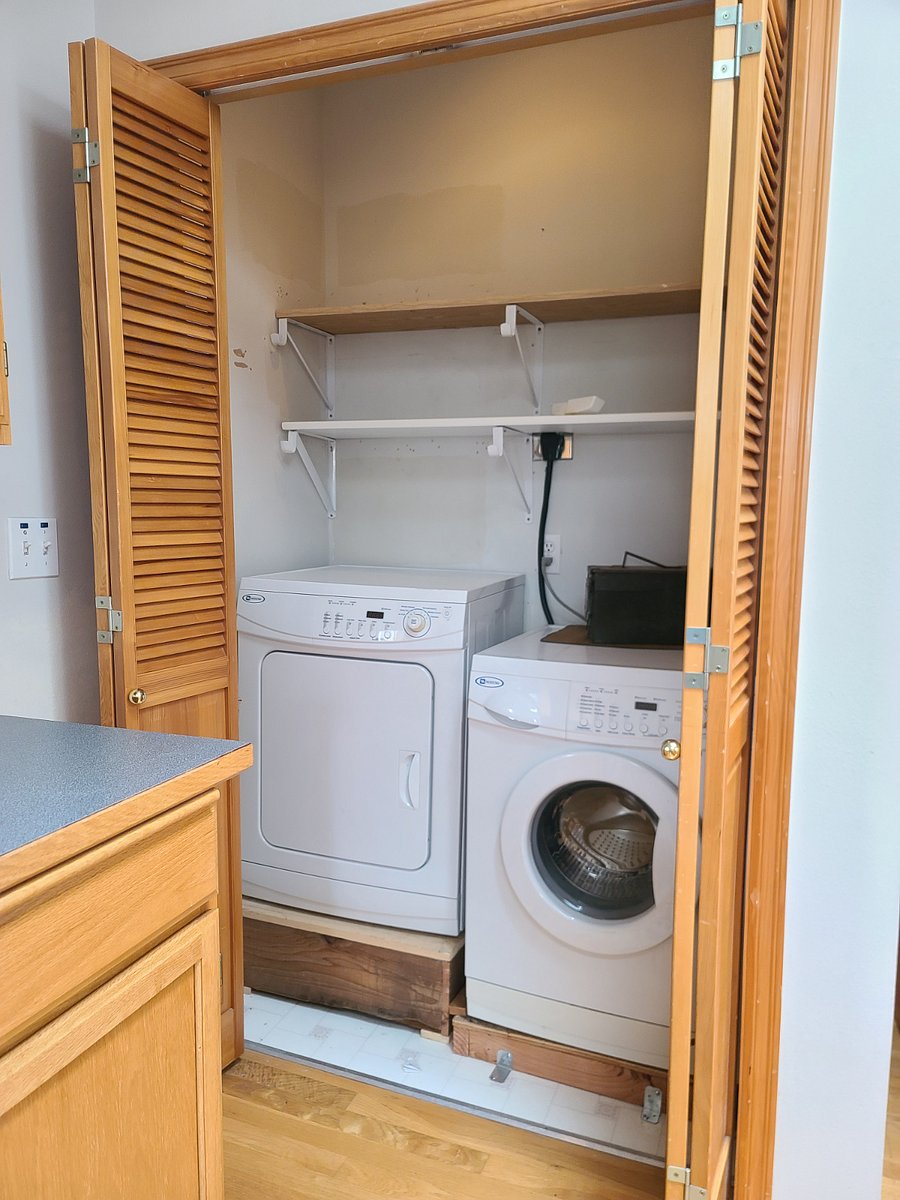 Private dedicated in unit laundry