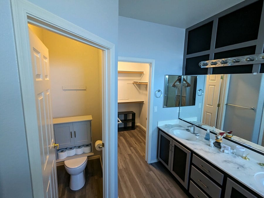 Master bathroom, walk in closet.