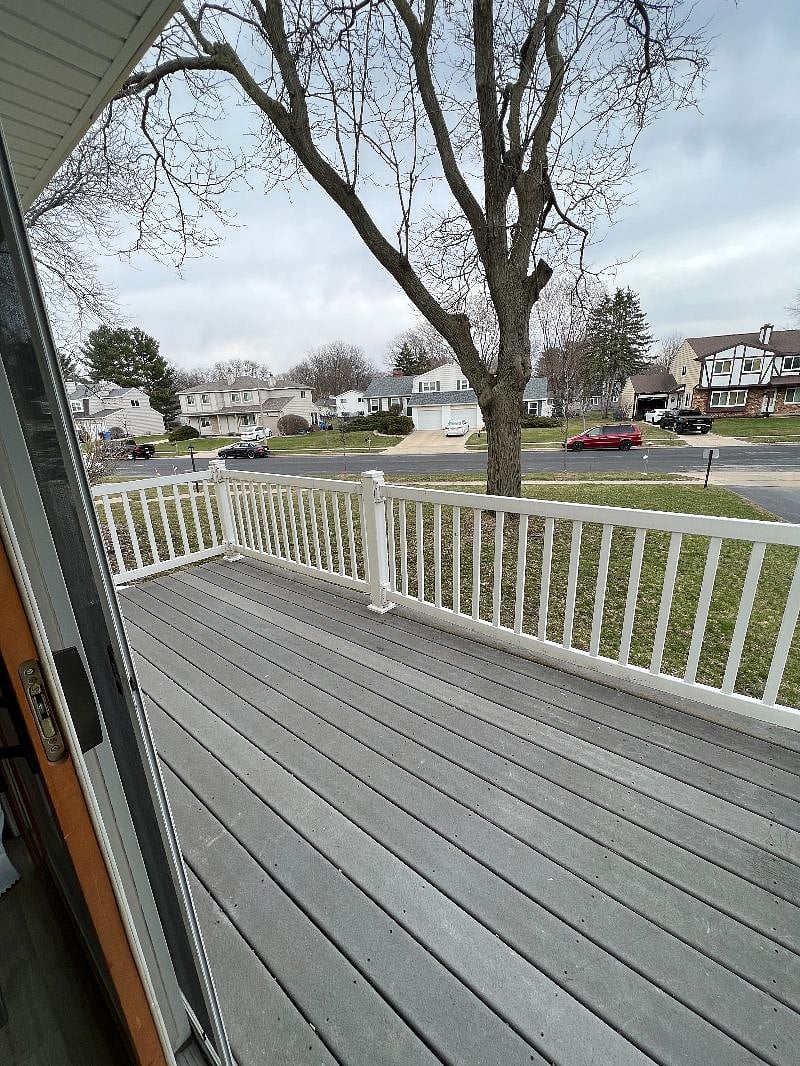 Patio outside the living room area.