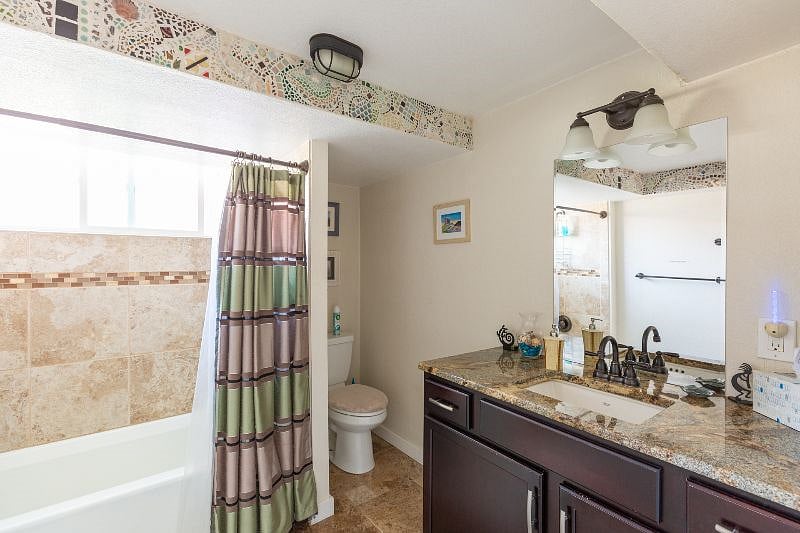 Large, full bathroom