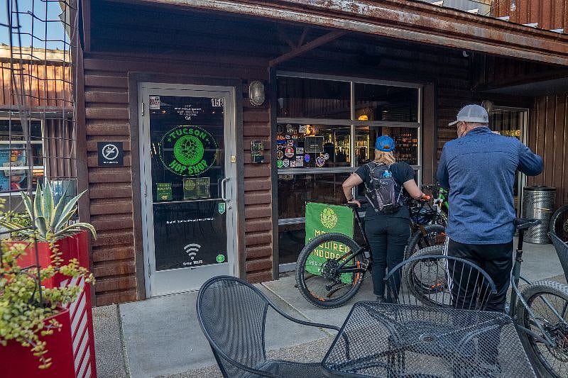 Tucson Hop Shop offers 20 rotating beers on tap, local cold-brew coffee and take-home options for wine & beer. Come and hang out as you are on their bike- and dog-friendly patio, and large beer garden in the back