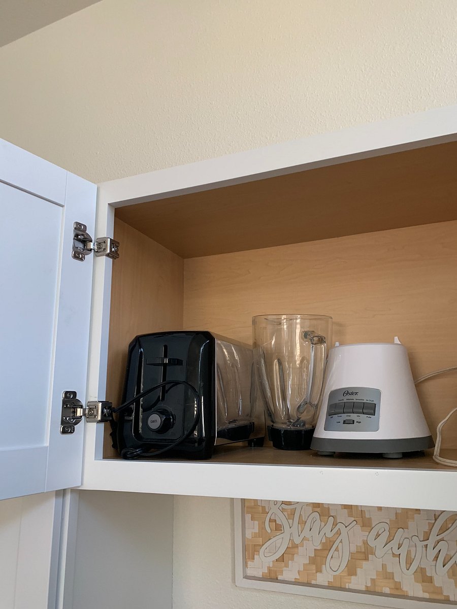 Appliances you will need such as a toaster and blender