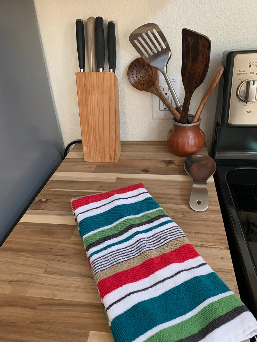 Utensils and towels.