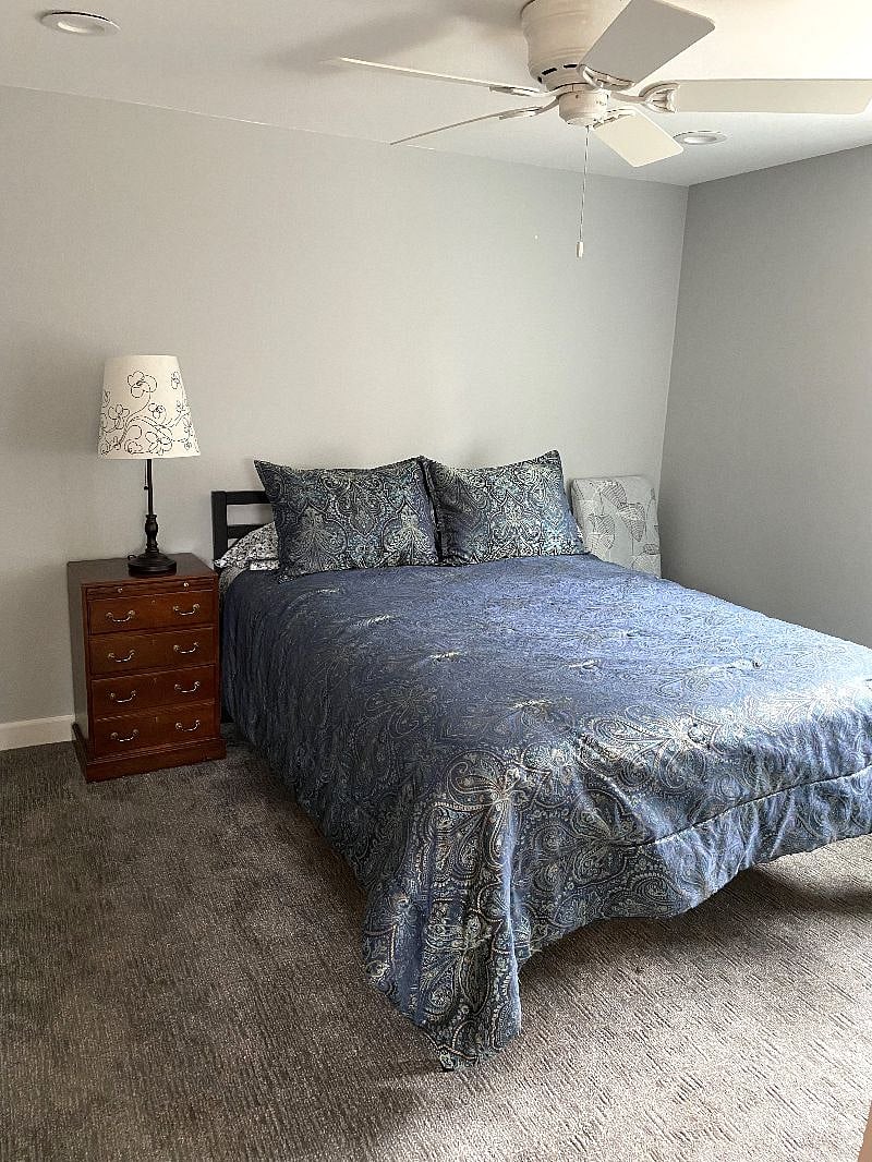 Queen sized bed