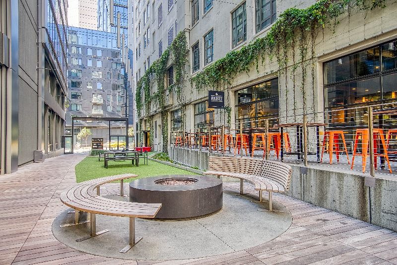Nearby outdoor hang out area