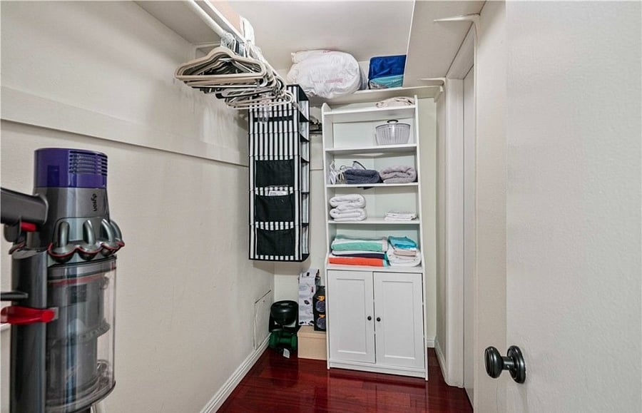 Spacious walk in closet