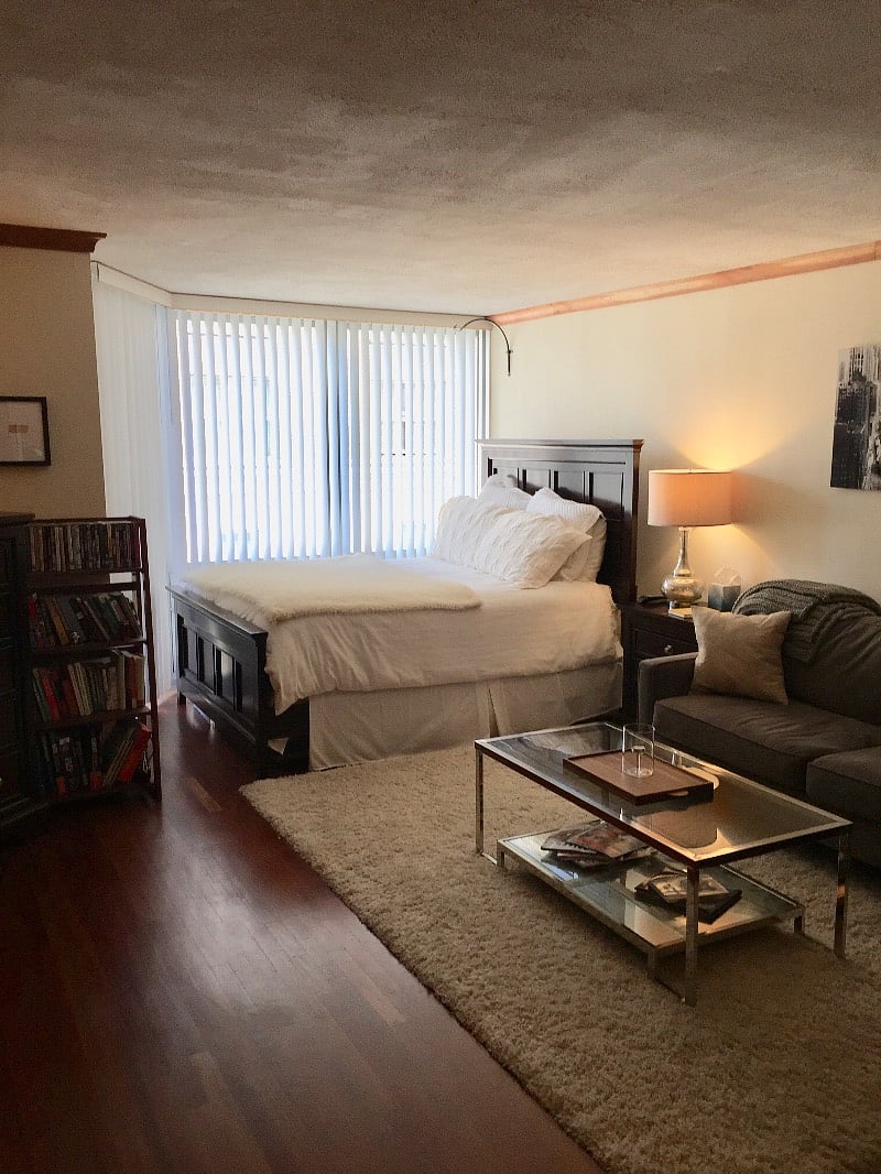 Nicely Furnished.with West Elm Sofa, Coffee Table, Bar Stools, Large Dressers and more