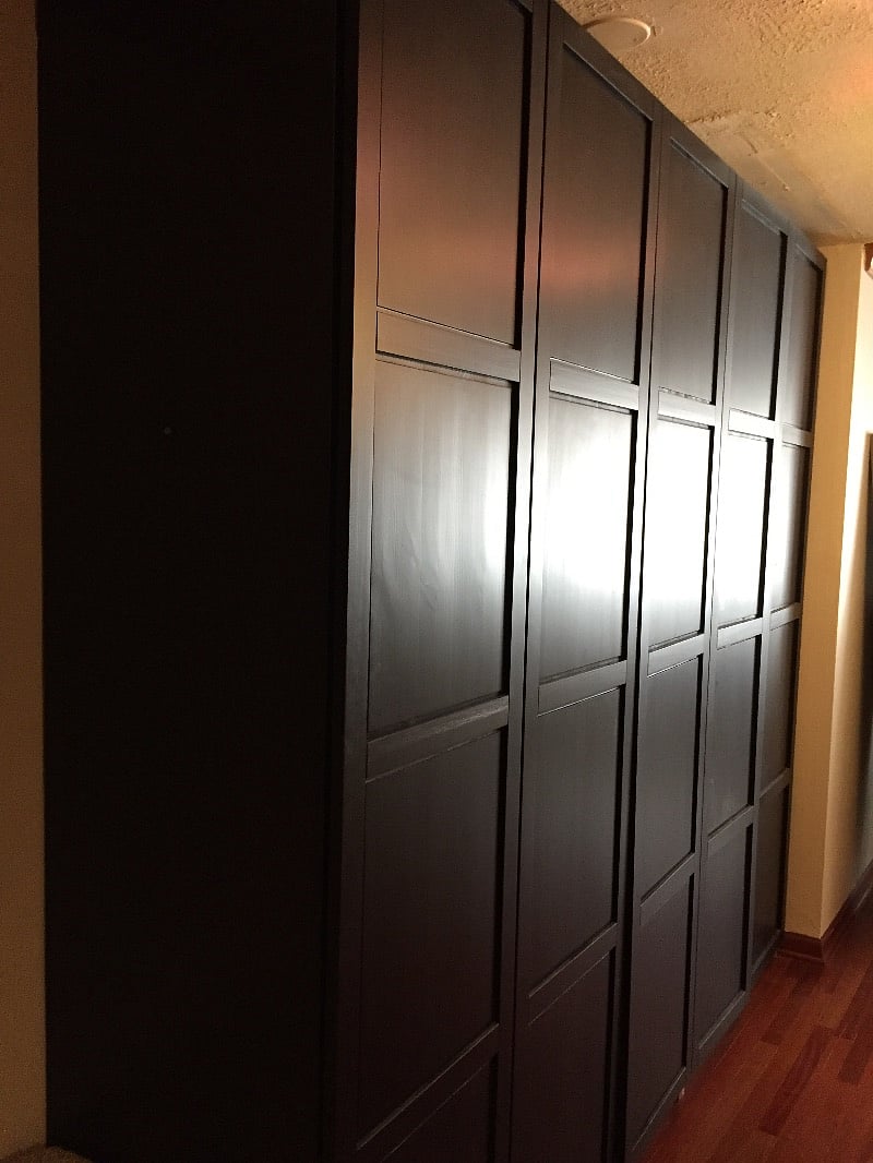 Large Floor to Ceiling Cabinets with Organizers inside