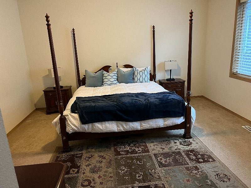 Master Bedroom; not pictured is a walk in closet that is to the left as you enter the room.
